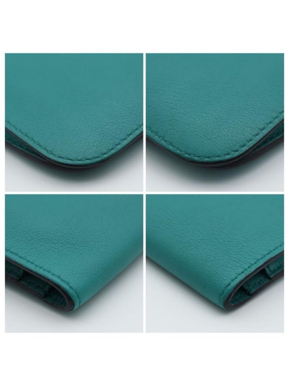 ★SOLD★ Hermes Dogon GM Wallet Swift Blue Paon - Picture 8 of 10